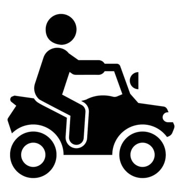 Bir scooter binmek eğlence ve seyahat için 