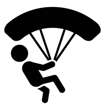 Adam uçuş, yamaç paraşütü sahip paraşüt 