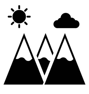 dağlar Dağlık alan veya tepe İstasyonu tasvir eden kar ile 