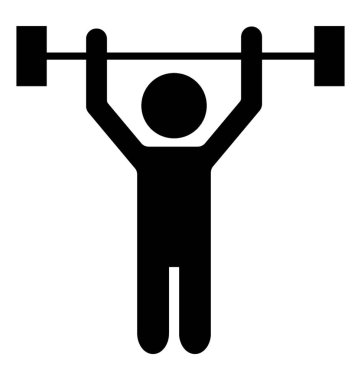 Vitrine halter kavram insan avatar ağır kaldırma ağırlıkları  