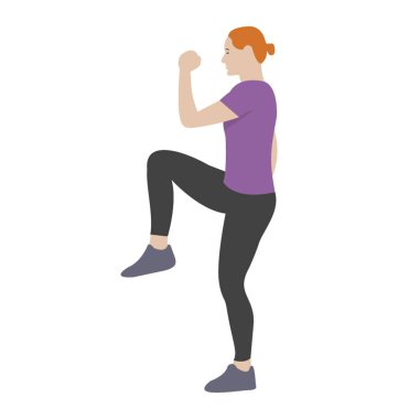 Aerobik egzersiz düz simgesi tasarım 