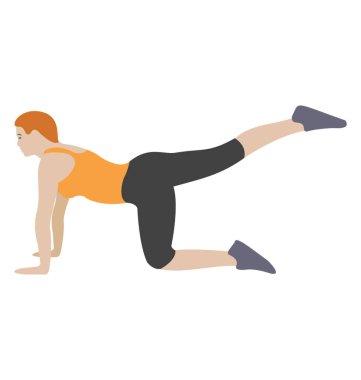 Tahta egzersiz düz simgesi tasarım, aerobik 