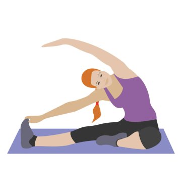 Karın egzersiz düz simgesi tasarım, egzersiz kavramı 