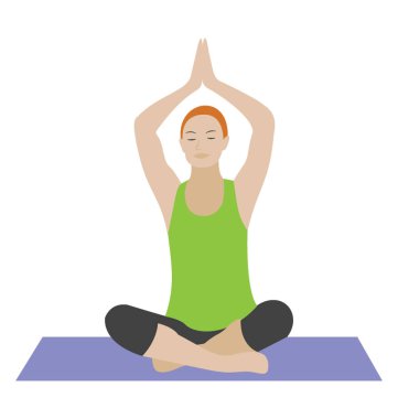 Düz simgesi tasarım Buda tarzı Yoga 