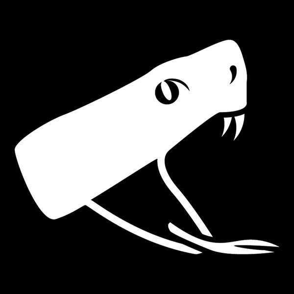 Dessin Effrayant Serpent Montrant Prédateur Reptile — Image vectorielle