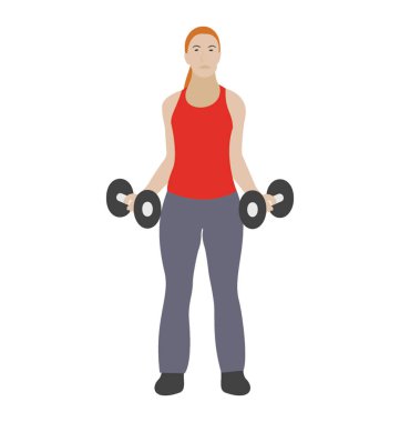 Düz simgesi tasarım, pazı kas halter egzersiz 