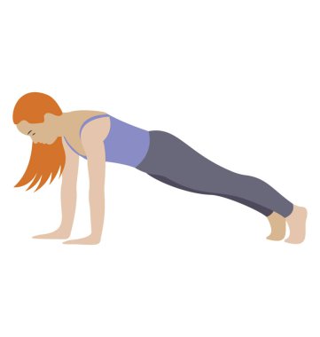 Push ups egzersiz düz simgesi tasarım