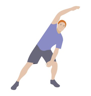 Fiziksel egzersiz düz simgesi tasarım, egzersiz kavramı 