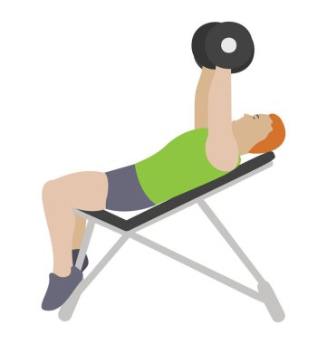 Düz simgesi tasarım, pazı kas halter egzersiz 