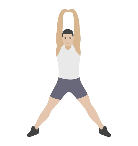 Physical Exercise Flat Icon Design Workout Concept — Stock Vector
