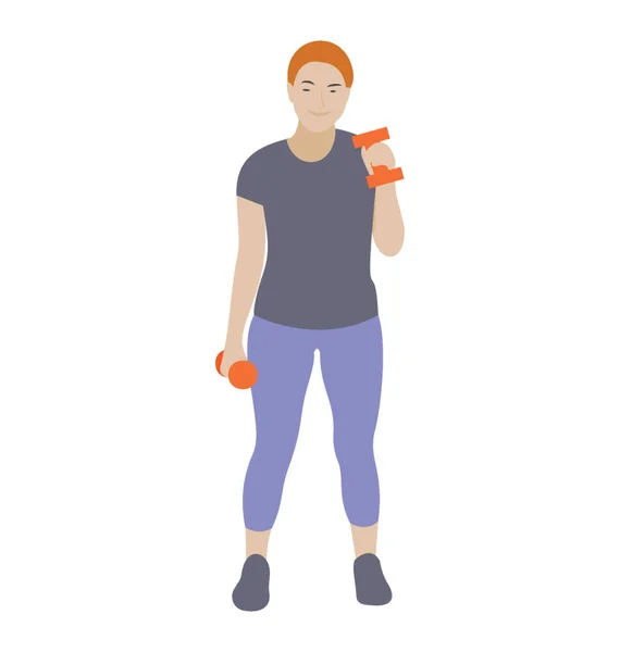 Ćwiczenie Płaskie Ikona Designu Biceps Mięśnie — Wektor stockowy