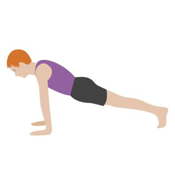 Push ups egzersiz düz simgesi tasarım