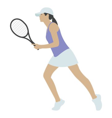 Tenis oyuncusu düz simgesi tasarım 