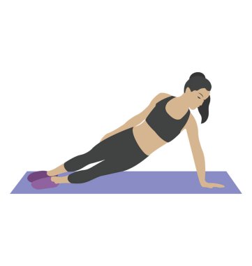 Aerobik, planking düz simgesi 