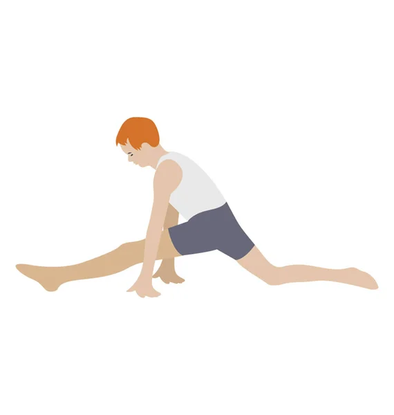 Τέντωμα Μυών Άσκηση Άσκηση Γυμναστικής — Διανυσματικό Αρχείο