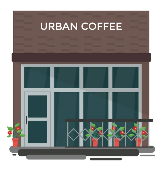 Illustrative Design Urban Cafe — Stock Vector