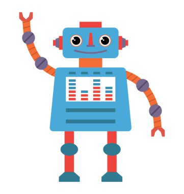 Robot düz renkli simge 