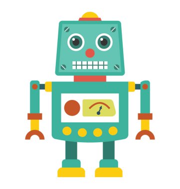 Düz simgesi tasarım robot 