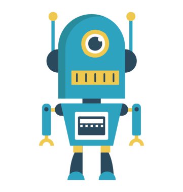 Düz simgesi tasarım robot 