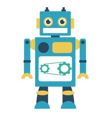 Düz simgesi tasarım robot 