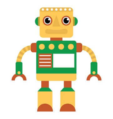Düz simgesi tasarım robot 