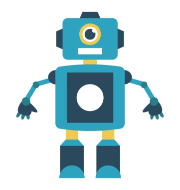 Düz simgesi tasarım robot 
