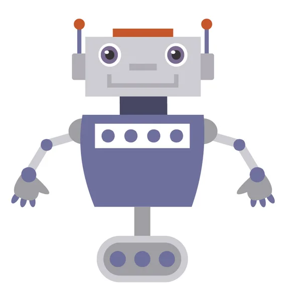 Robota Charakter Ploché Ikony Designu — Stockový vektor