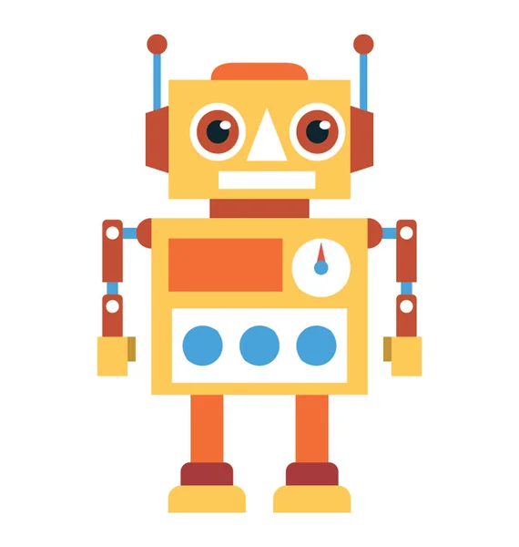 Plochá Ikonu Design Robota — Stockový vektor