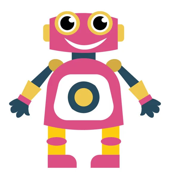 Diseño Icono Plano Robot — Vector de stock