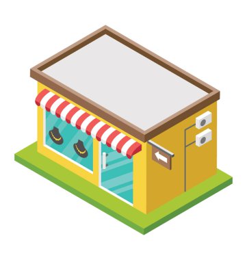 Mücevher dükkanı düz simgesi tasarım, 