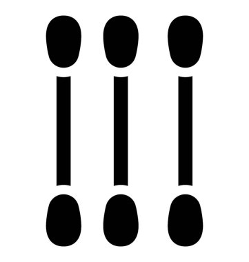 Kulak temizliği için bir çubuk üzerinde pamuk tomurcukları 