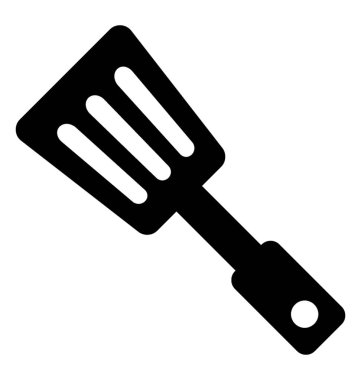 Bir oluklu kaşık yemek kızartmak için 