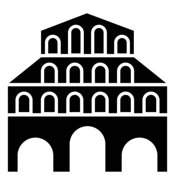 İtalya Roma İtalyan Simgesel Yapı gösteren antik bir binada 