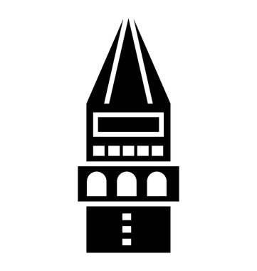 İtalya Roma'da ünlü Saat Kulesi 