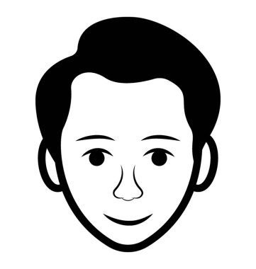 Genç avatar, çocuk yüz satırı simgesi