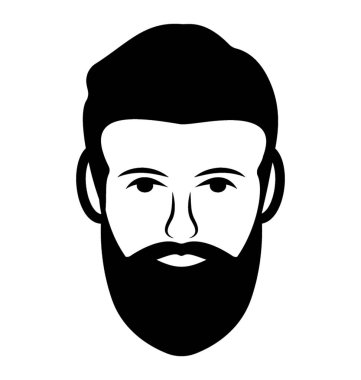 Yetişkin kişi avatar, sakallı adam simgesi 