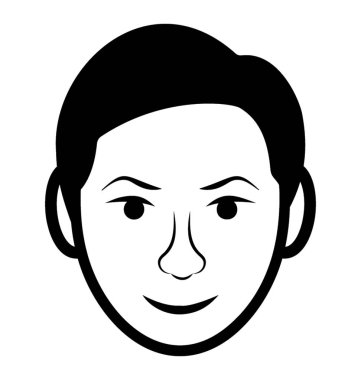 Erkek bir kişinin, çocuk avatar satırı simgesi