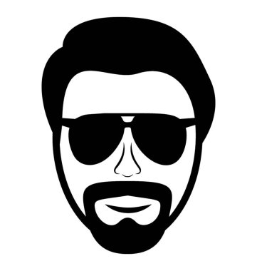 Çizgi simgesini gösterme hipster avatar 