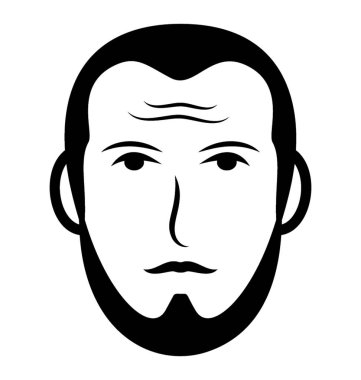 İnsan yüzü kişi avatar çatık, satırı simgesi