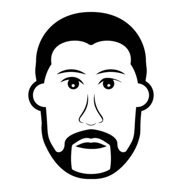 Yaşlı adam satırı simgesi, insan avatar 