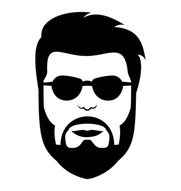 Yetişkin kişi avatar, sakallı adam simgesi 