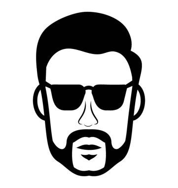 Çizgi simgesini gösterme hipster avatar 