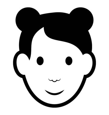 Genç çocuk çocuk avatar çizgi simgesini ifade eden 