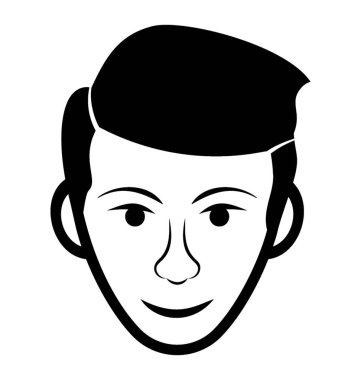 Genç avatar, çocuk yüz satırı simgesi