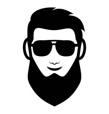 Yetişkin kişi avatar, sakallı adam simgesi 