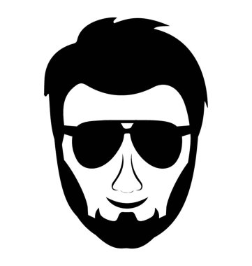 Çizgi simgesini gösterme hipster avatar 