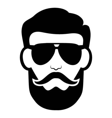 Yetişkin kişi avatar, sakallı adam simgesi 