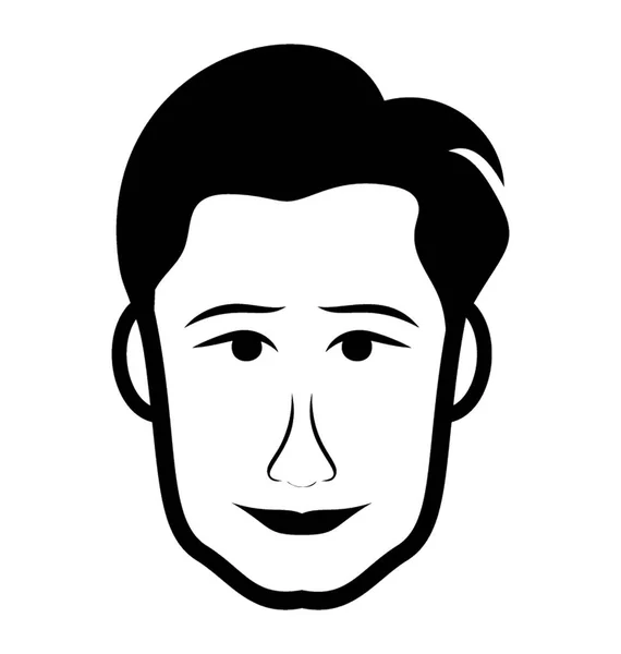 Icono Línea Avatar Adolescente Cara Niño — Vector de stock