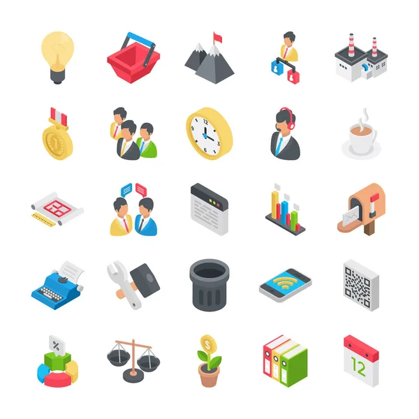 Office Organization Icons — Stock Vector