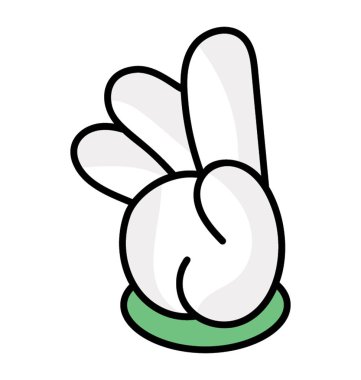 İşareti, üç parmak sembol sayma 